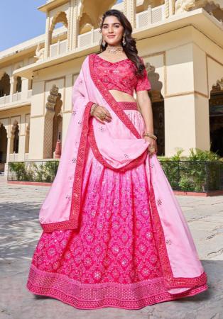 Picture of Good Looking Organza Pale Violet Red Lehenga Choli