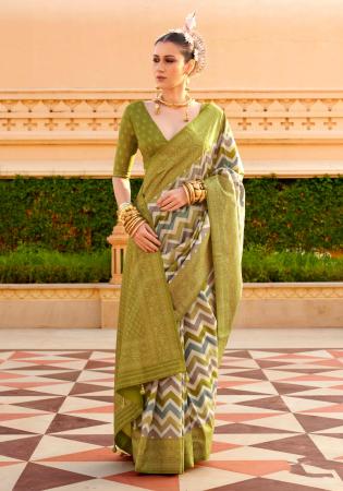 Picture of Resplendent Silk Dark Khaki Saree