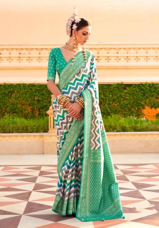 Picture of Lovely Silk Light Sea Green Saree