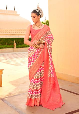 Picture of Enticing Silk Salmon Saree