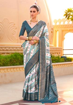 Picture of Bewitching Silk Dark Grey Saree