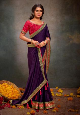 Picture of Exquisite Silk Saddle Brown Saree