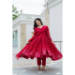 Picture of Bewitching Chiffon Dark Red Readymade Salwar Kameez