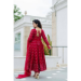 Picture of Bewitching Chiffon Dark Red Readymade Salwar Kameez