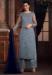 Picture of Net Light Slate Grey Straight Cut Salwar Kameez