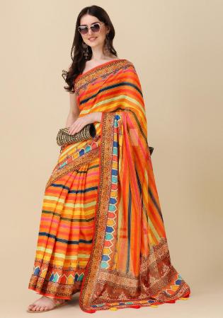 Picture of Alluring Linen Crimson Saree