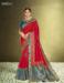 Picture of Excellent Satin & Silk Fire Brick Saree