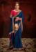 Picture of Beautiful Silk Navy Blue Saree