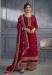 Picture of Lovely Silk Maroon Straight Cut Salwar Kameez