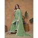 Picture of Chiffon Cadet Blue Straight Cut Salwar Kameez