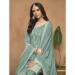 Picture of Chiffon Cadet Blue Straight Cut Salwar Kameez