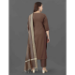 Picture of Cotton Dark Olive Green Readymade Salwar Kameez