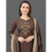 Picture of Cotton Dark Olive Green Readymade Salwar Kameez