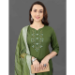 Picture of Cotton Dark Olive Green Readymade Salwar Kameez