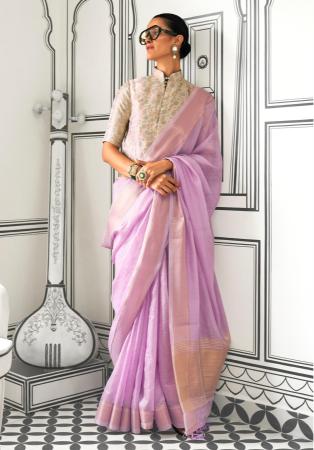 Picture of Sightly Chiffon & Silk Plum Saree