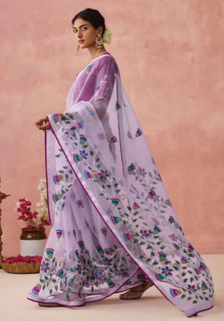 Picture of Gorgeous Brasso Light Slate Grey Saree