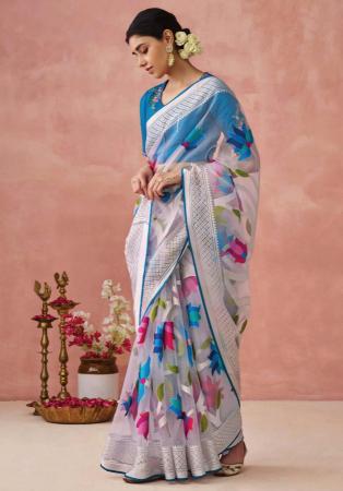 Picture of Comely Brasso Azure Saree