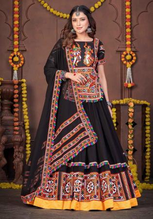 Picture of Graceful Crepe Black Lehenga Choli