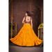 Picture of Stunning Crepe Dark Orange Lehenga Choli