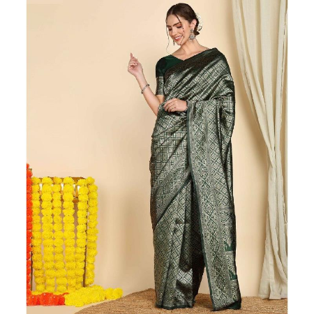 Picture of Enticing Silk Medium Sea Green Saree