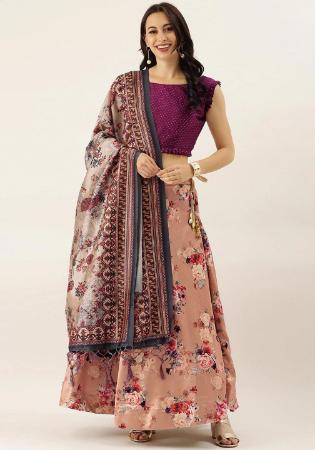 Picture of Marvelous Silk Dark Grey Lehenga Choli