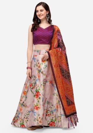 Picture of Classy Silk Dark Salmon Lehenga Choli