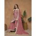 Picture of Chiffon Pale Violet Red Straight Cut Salwar Kameez