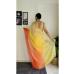 Picture of Wonderful Georgette Golden Rod Saree