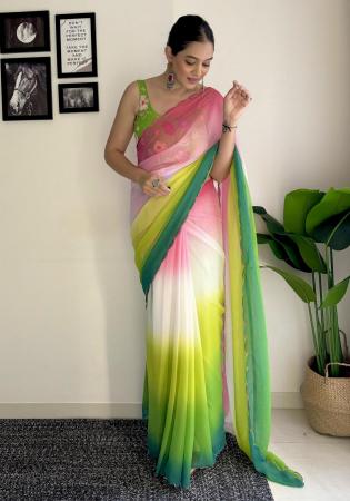 Picture of Fascinating Georgette Light Pink Saree