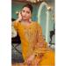 Picture of Georgette Golden Rod Straight Cut Salwar Kameez