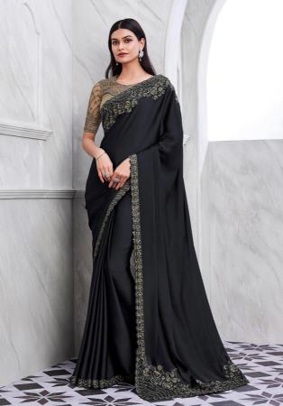 Picture of Charming Silk Black Saree