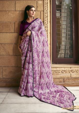 Picture of Sublime Satin & Silk Plum Saree