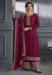 Picture of Appealing Silk Maroon Straight Cut Salwar Kameez