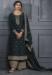 Picture of Silk Dark Slate Grey Straight Cut Salwar Kameez