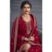 Picture of Pleasing Silk Maroon Straight Cut Salwar Kameez