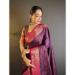 Picture of Beautiful Silk Rosy Brown Saree