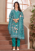 Picture of Statuesque Chiffon Cadet Blue Readymade Salwar Kameez