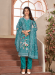 Picture of Statuesque Chiffon Cadet Blue Readymade Salwar Kameez