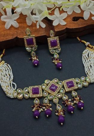 Picture of Stunning Plum Necklace Set