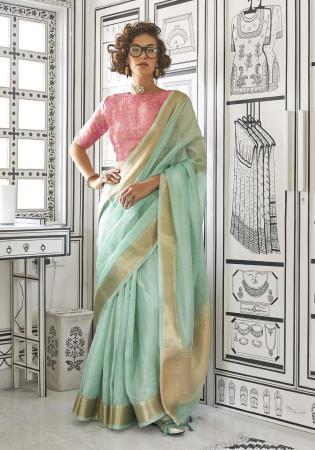 Picture of Appealing Chiffon Dark Sea Green Saree