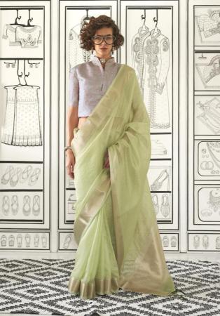 Picture of Good Looking Chiffon Dark Khaki Saree