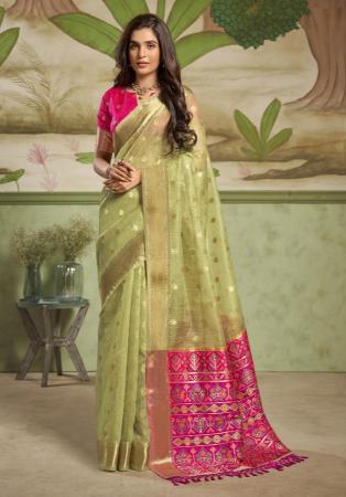 Picture of Enticing Cotton & Silk Dark Khaki Saree