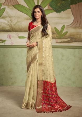 Picture of Splendid Cotton & Silk Dark Khaki Saree