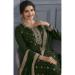 Picture of Amazing Silk Sea Green Straight Cut Salwar Kameez