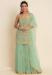 Picture of Georgette Dark Sea Green Straight Cut Salwar Kameez