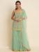 Picture of Georgette Dark Sea Green Straight Cut Salwar Kameez