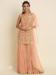 Picture of Georgette Dark Salmon Straight Cut Salwar Kameez