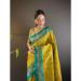 Picture of Gorgeous Silk Golden Rod Saree