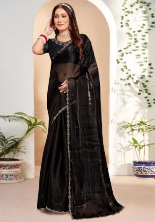 Picture of Superb Silk Black Saree