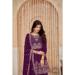 Picture of Well Formed Chiffon Purple Straight Cut Salwar Kameez